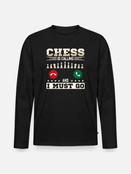 Chess Chess Player Chessboard - Men's Premium Organic Long Sleeve Shirt - black