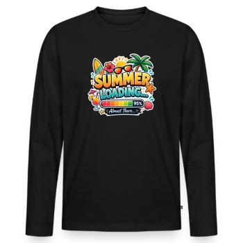 Summer Loading Vacation Incoming T-Shirt - T-shirt manches longues Premium bio Homme - noir - Devant - Nico (187cm)