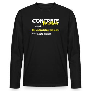Bétonnière à béton pavée en béton - T-shirt manches longues Premium bio Homme - noir - Devant - Nico (187cm)