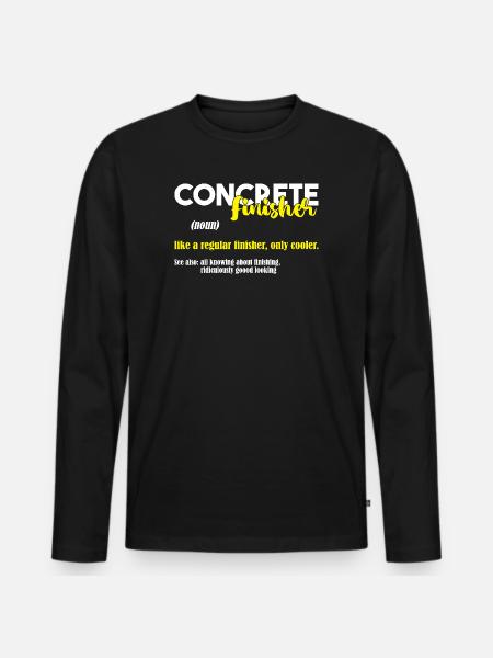 Concrete Concrete Paver Concrete Mixer - Men's Premium Organic Long Sleeve Shirt - black