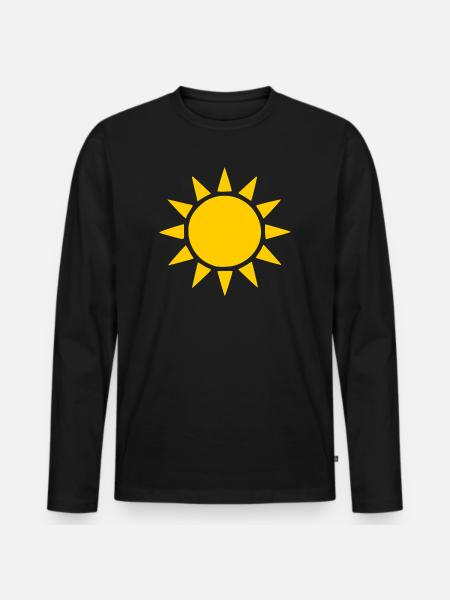 Sun Summer Holiday Minimal Design Gift - Men's Premium Organic Long Sleeve Shirt - black