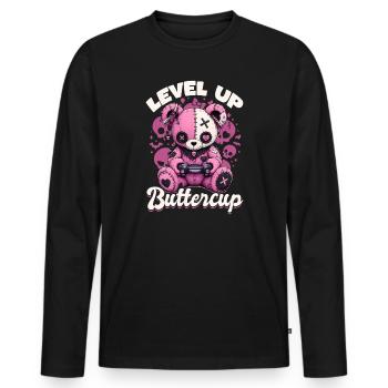 Pastel Goth Soft Goth Gaming Gamer - T-shirt manches longues Premium bio Homme - noir - Devant - Nico (187cm)