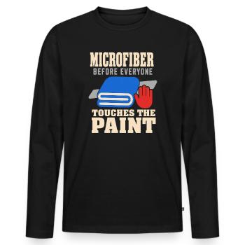 Garage Detailer Car Detailing Car Detailer - Men's Premium Organic Long Sleeve Shirt - black - Front - Nico (187cm)