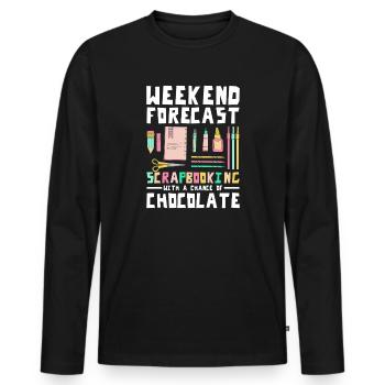 Scrapbooking Weekend - Men's Premium Organic Long Sleeve Shirt - black - Front - Nico (187cm)