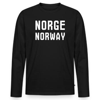 Norway - Norway - Men's Premium Organic Long Sleeve Shirt - black - Front - Nico (187cm)