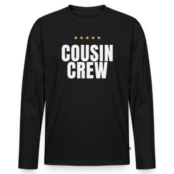 Cousin Crew Cousins Family Matching Reunion - Men's Premium Organic Long Sleeve Shirt - black - Front - Nico (187cm)