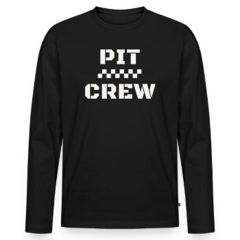 Pit Crew Motorsport Race Pit Stop Racing Team - Men's Premium Organic Long Sleeve Shirt - black - Front - Nico (187cm)