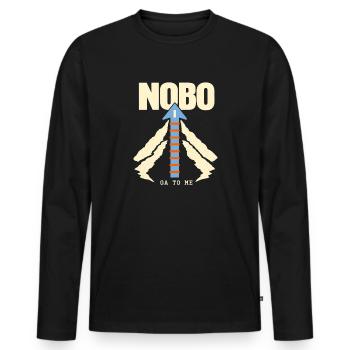 NOBO Appalachian Trail GA to ME Route Progress Hik - Men's Premium Organic Long Sleeve Shirt - black - Front - Nico (187cm)