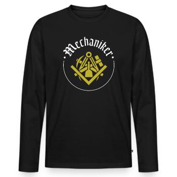 Mechanic Guild Signs - Men's Premium Organic Long Sleeve Shirt - black - Front - Nico (187cm)