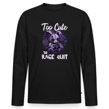 Pastel Goth Soft Goth Gaming Gamer - T-shirt manches longues Premium bio Homme - noir - Devant - Nico (187cm)