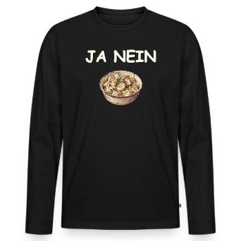 Yes No Potato Salad - Men's Premium Organic Long Sleeve Shirt - black - Front - Nico (187cm)