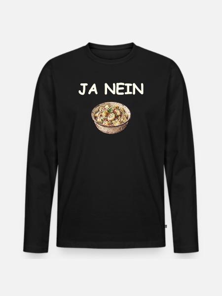Yes No Potato Salad - Men's Premium Organic Long Sleeve Shirt - black