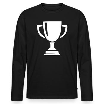 Cup Victory Gift Sportsman - Men's Premium Organic Long Sleeve Shirt - black - Front - Nico (187cm)