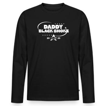 Daddy Black Smoke - Men's Premium Organic Long Sleeve Shirt - black - Front - Nico (187cm)