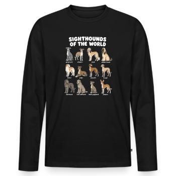 Windhund hunderassen niedliche Hunde - Männer Premium Bio Langarmshirt - Schwarz - Vorne - Nico (187cm)