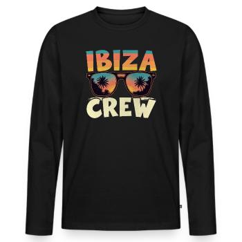 Ibiza Crew - Men's Premium Organic Long Sleeve Shirt - black - Front - Nico (187cm)
