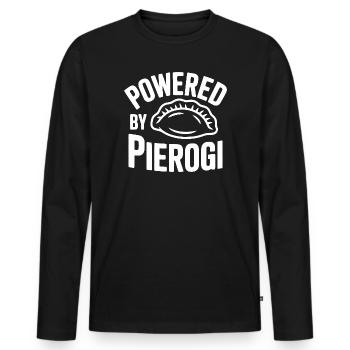Angetrieben von Pierogi - Männer Premium Bio Langarmshirt - Schwarz - Vorne - Nico (187cm)