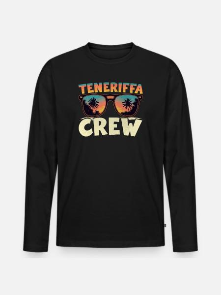 Teneriffa Crew - Männer Premium Bio Langarmshirt - Schwarz