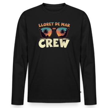 Lloret De Mar Crew - Männer Premium Bio Langarmshirt - Schwarz - Vorne - Nico (187cm)
