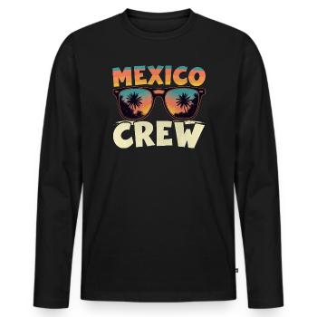 Mexico Crew - Men's Premium Organic Long Sleeve Shirt - black - Front - Nico (187cm)