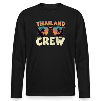 Thailand Crew - Men's Premium Organic Long Sleeve Shirt - black - Front - Nico (187cm)