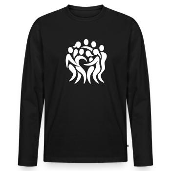 Orgy - Pure Passion - Men's Premium Organic Long Sleeve Shirt - black - Front - Nico (187cm)