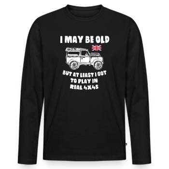 I_Got_to_Play_4x4 - T-shirt manches longues Premium bio Homme - noir - Devant - Nico (187cm)