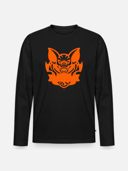 Fledermaus E-Sport Logo - Men's Premium Organic Long Sleeve Shirt - black