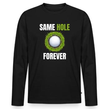 Bachelor Party Hole - Men's Premium Organic Long Sleeve Shirt - black - Front - Nico (187cm)