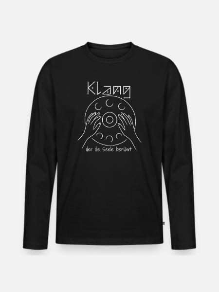 Handpan - Klang der die Seele berührt - Männer Premium Bio Langarmshirt - Schwarz