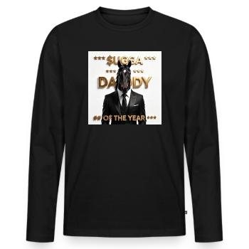 Sugga Daddy Horse Couture - Männer Premium Bio Langarmshirt - Schwarz - Vorne - Nico (187cm)