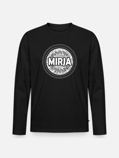 Nom Mirja - T-shirt manches longues Premium bio Homme - noir