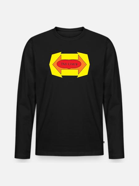 Das Crazy Comic-Arcade Design - Männer Premium Bio Langarmshirt - Schwarz