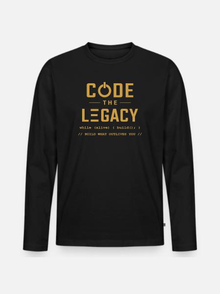 Code The Legacy Programmer T-Shirt - T-shirt manches longues Premium bio Homme - noir