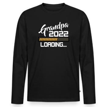 Grandpa Loading 2022 - Männer Premium Bio Langarmshirt - Schwarz - Vorne - Nico (187cm)