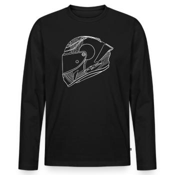Weis Helmet - Men's Premium Organic Long Sleeve Shirt - black - Front - Nico (187cm)