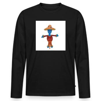 Susi Scarecrow Child Motif - Men's Premium Organic Long Sleeve Shirt - black - Front - Nico (187cm)