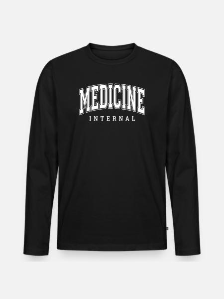 Internal Medicine Medical Student Gift - Men's Premium Organic Long Sleeve Shirt - black