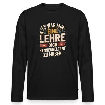 Lehre Dich Kennenzulernen Ex Freund Trennung Ex - Männer Premium Bio Langarmshirt - Schwarz - Vorne - Nico (187cm)