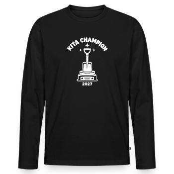 Kita Champion 2027 – Cup Shovel Vector - Men's Premium Organic Long Sleeve Shirt - black - Front - Nico (187cm)