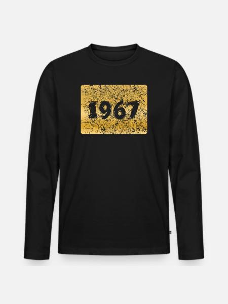 Numéro 1967 - T-shirt manches longues Premium bio Homme - noir