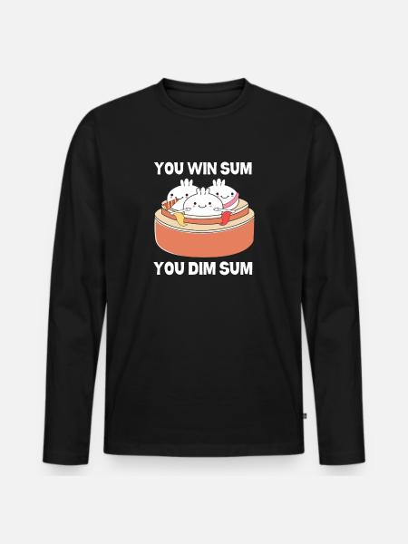 Dim sum - Men's Premium Organic Long Sleeve Shirt - black