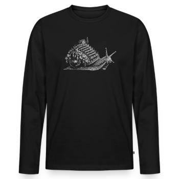 Weinbergschnecke - Männer Premium Bio Langarmshirt - Schwarz - Vorne - Nico (187cm)
