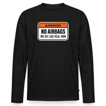 Dirt Bike Dirtfather Funny Biker Motocross moter - Men's Premium Organic Long Sleeve Shirt - black - Front - Nico (187cm)