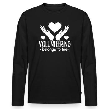 Social Worker Quote Belongs To Me Social - Männer Premium Bio Langarmshirt - Schwarz - Vorne - Nico (187cm)