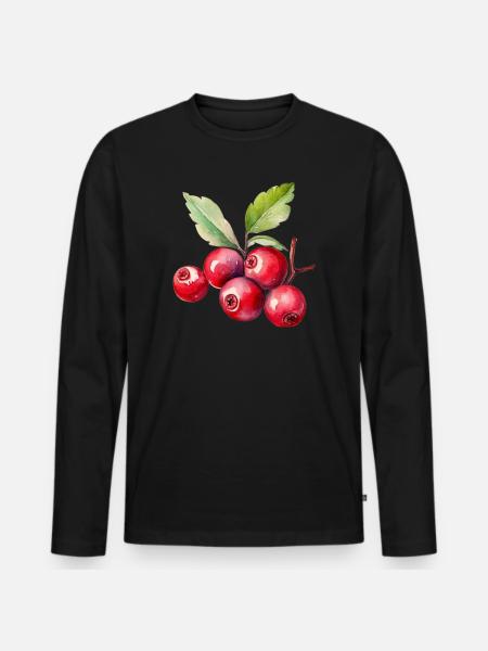 Cranberry Costume Carnival Red Cranberries - Men's Premium Organic Long Sleeve Shirt - black