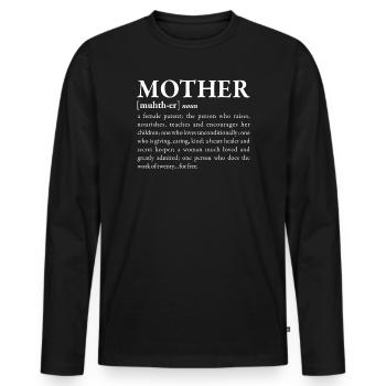 Mother - Men's Premium Organic Long Sleeve Shirt - black - Front - Nico (187cm)