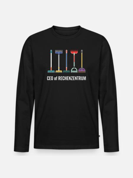 Leiter vom Rechenzentrum Gärtner EDV IT - Männer Premium Bio Langarmshirt - Schwarz