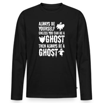 Halloween - Always be yourself unless you can be a - Männer Premium Bio Langarmshirt - Schwarz - Vorne - Nico (187cm)
