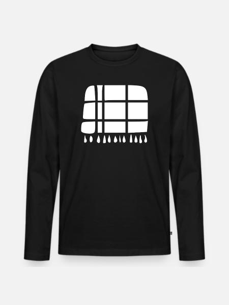 Wolldecke Handarbeit Geschenk - Männer Premium Bio Langarmshirt - Schwarz